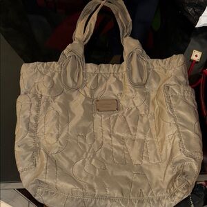 MARC BY MARC JACOBS Taupe Brown quilted Tote Bag